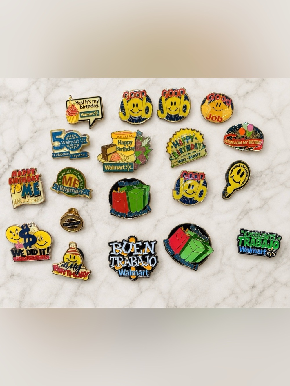 Vintage Walmart Employee Pins